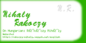 mihaly rakoczy business card